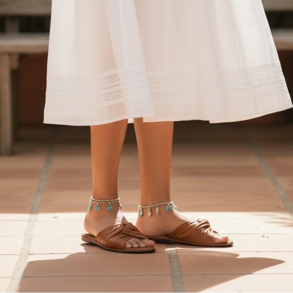 NWOT J. Crew Leather Menorca padded twist-knot sandals in size 7 - Picture 16 of 16
